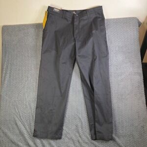 Lee Relaxed Fit Dress‎ Pants Men's 34x30 Charcoal Stretch Work Office